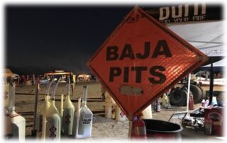 Beach race course pit